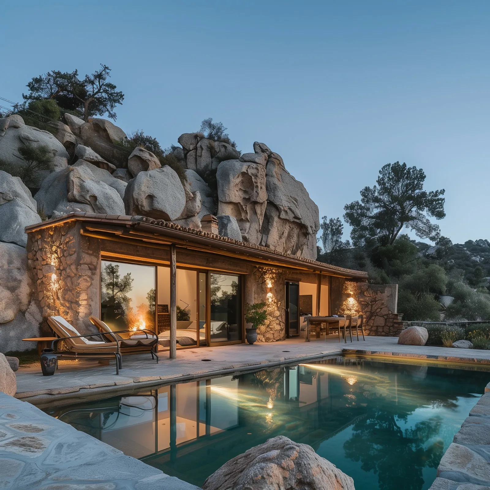 Using natural rock formations to build your dream home