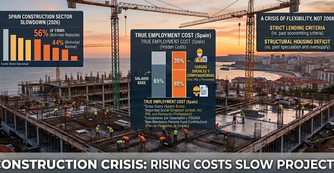 Construction Sector Warns Sánchez: 56% of Firms Slow Down Amid “Perfect Storm”